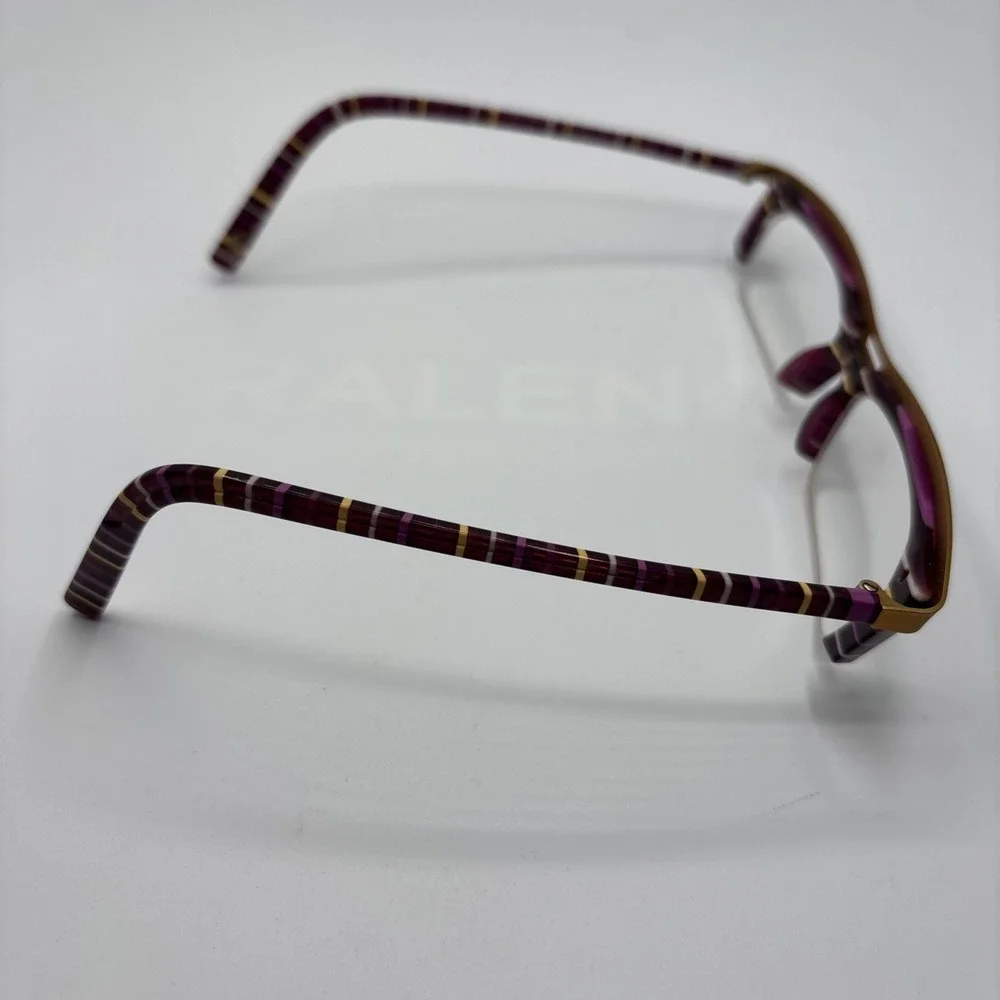 La Matta Italy ANCJEMO COL.3 51-16-135 Purple/Gold Eyeglasses Frame #D171